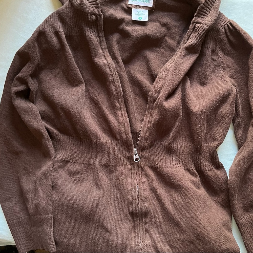 🌟5/$25🌟 Motherhood Cozy Knit Front Zip Hooded Top